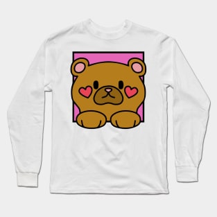 Love Cuddle Bear Baby Pink Long Sleeve T-Shirt